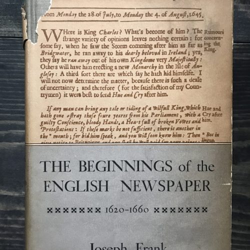 The Beginnings of the English Newspaper front cover