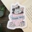 reading trash sticker